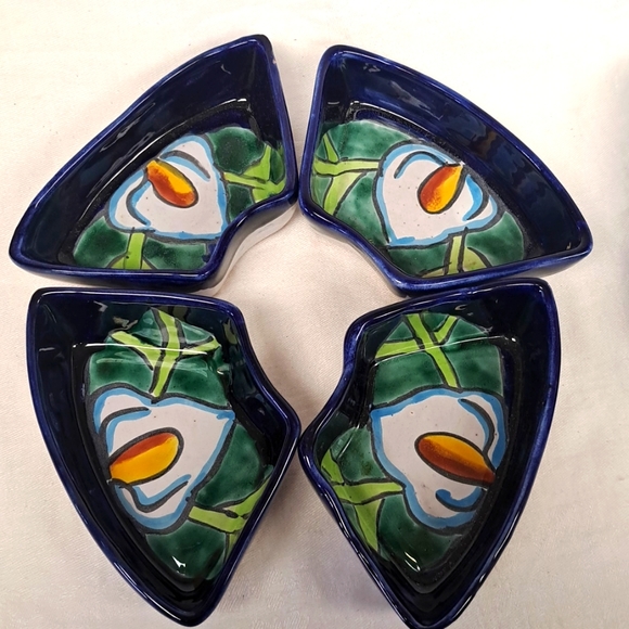 Mexican Talavera folk art handmade 5-piece serving dish set - Picture 6 of 8